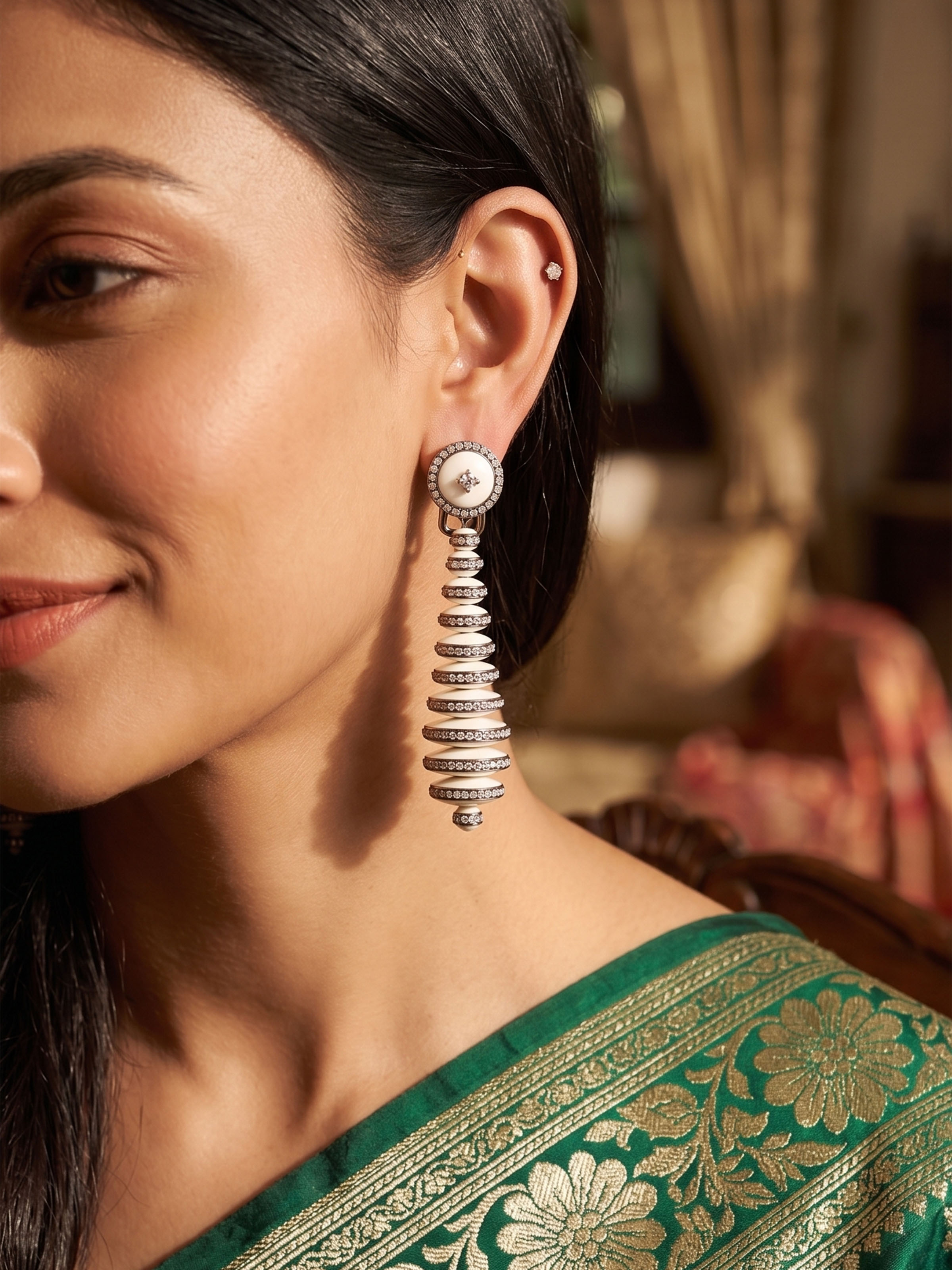 Silver Smithing Drop Earrings