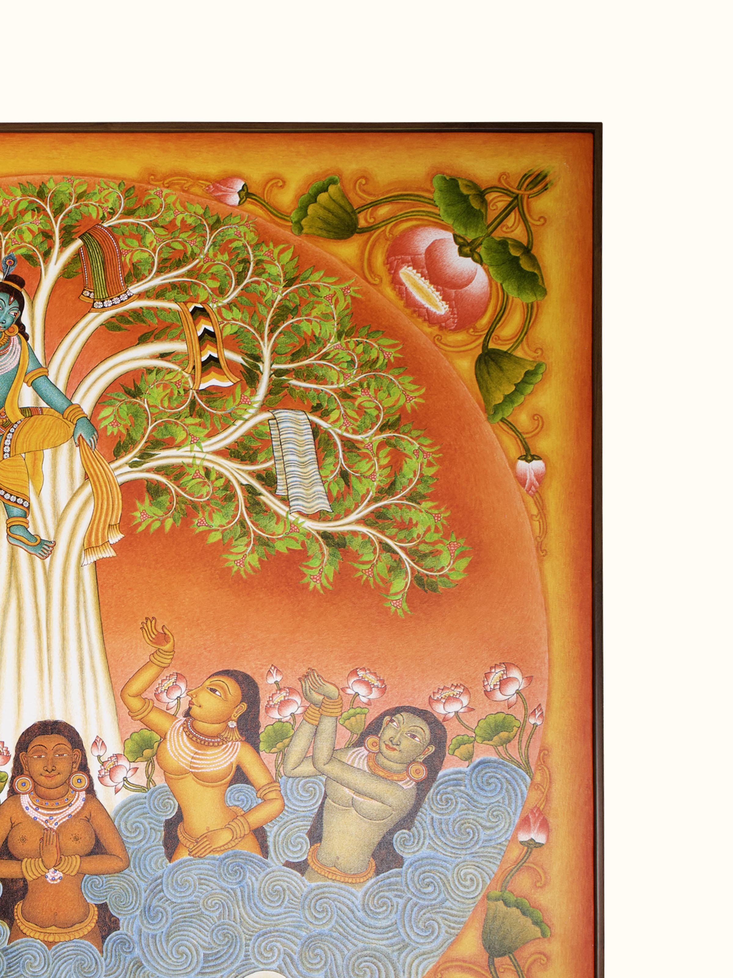 Gopi Vasthraharna Kerala Mural Painting