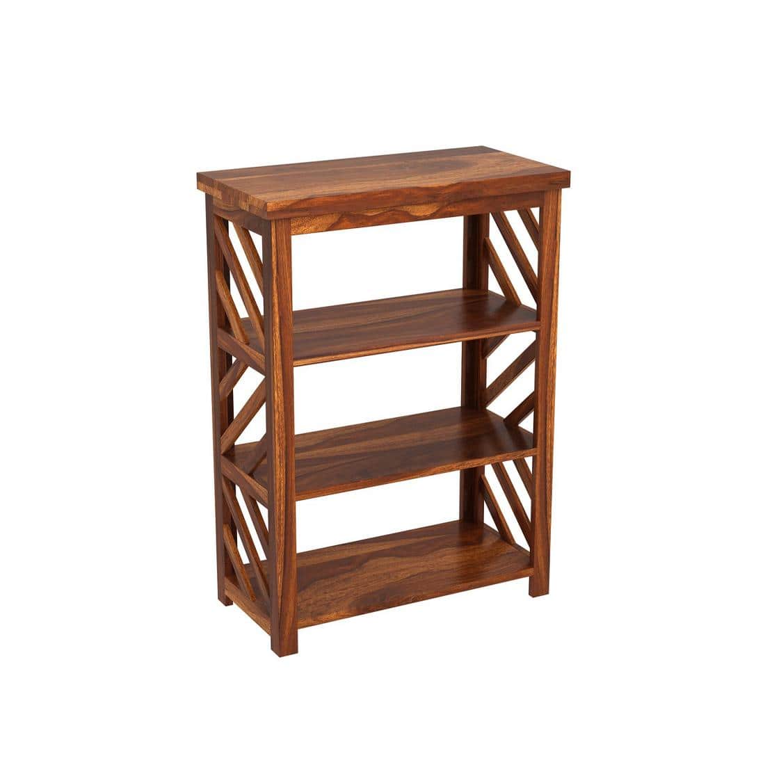 Lala Solid Wood Bookshelf in Honey Oak Finish