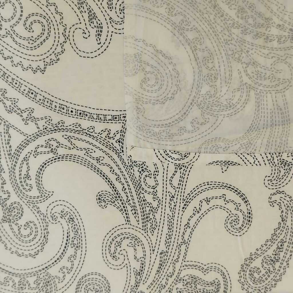 White Color Floral 400 TC Cotton Flat Super King Bed Size Bedsheet With 2 Pilllow Covers  Threads