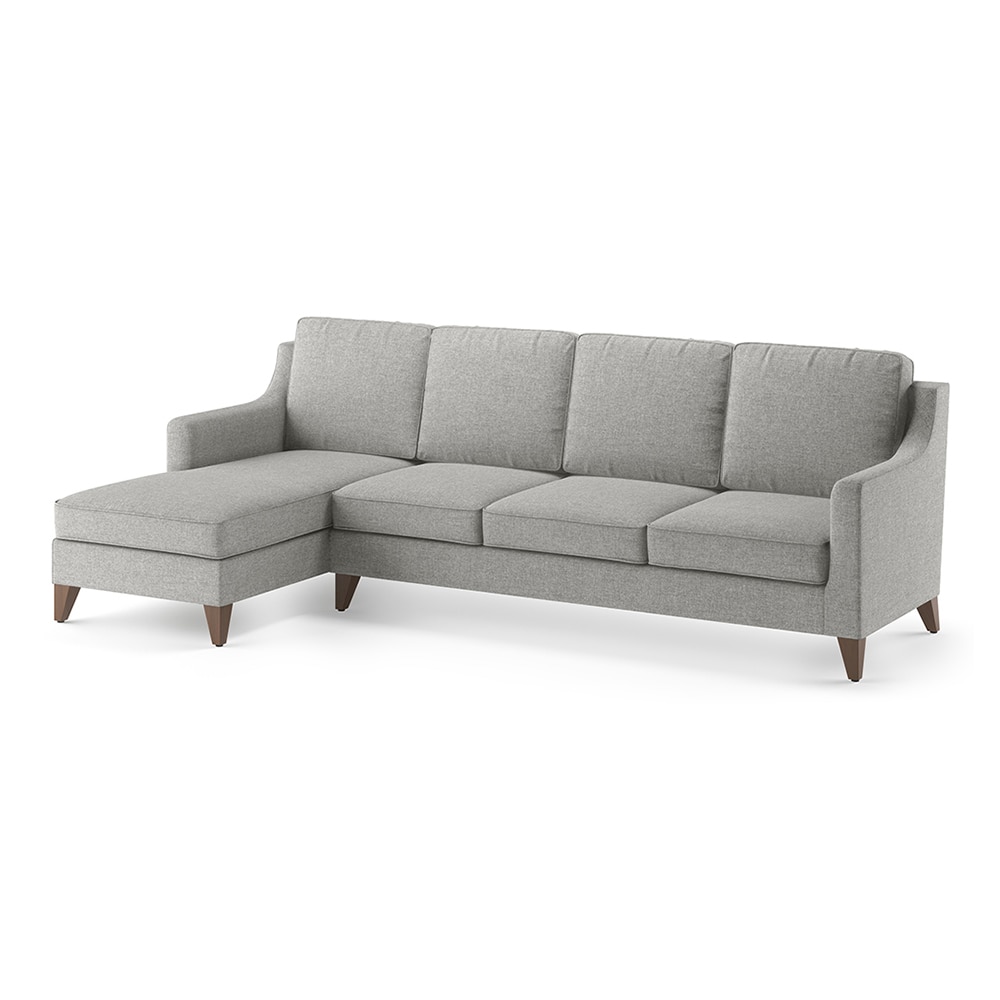 Abbey Sectional Sofa (Colour : Vapour Grey, Cushion : Hard, Seater : Left Aligned 3 Seater + Left Aligned Chaise)