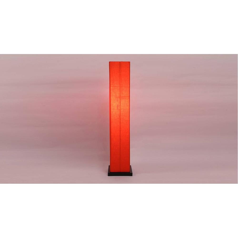 Claudette Orange Cotton Shade Floor Lamp