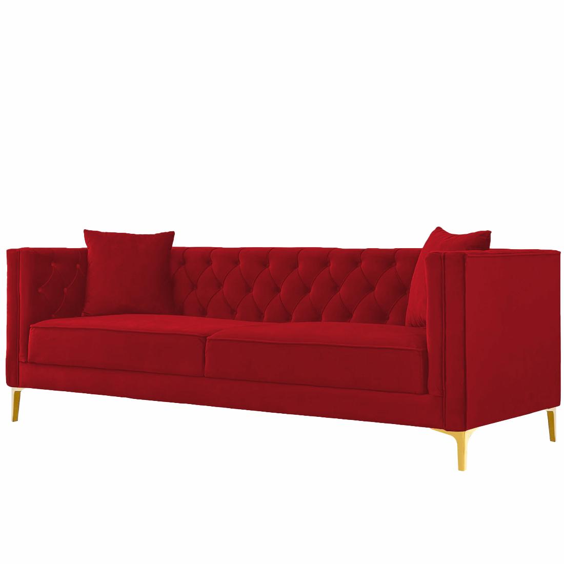 Haruko Fabric Sofa - Red