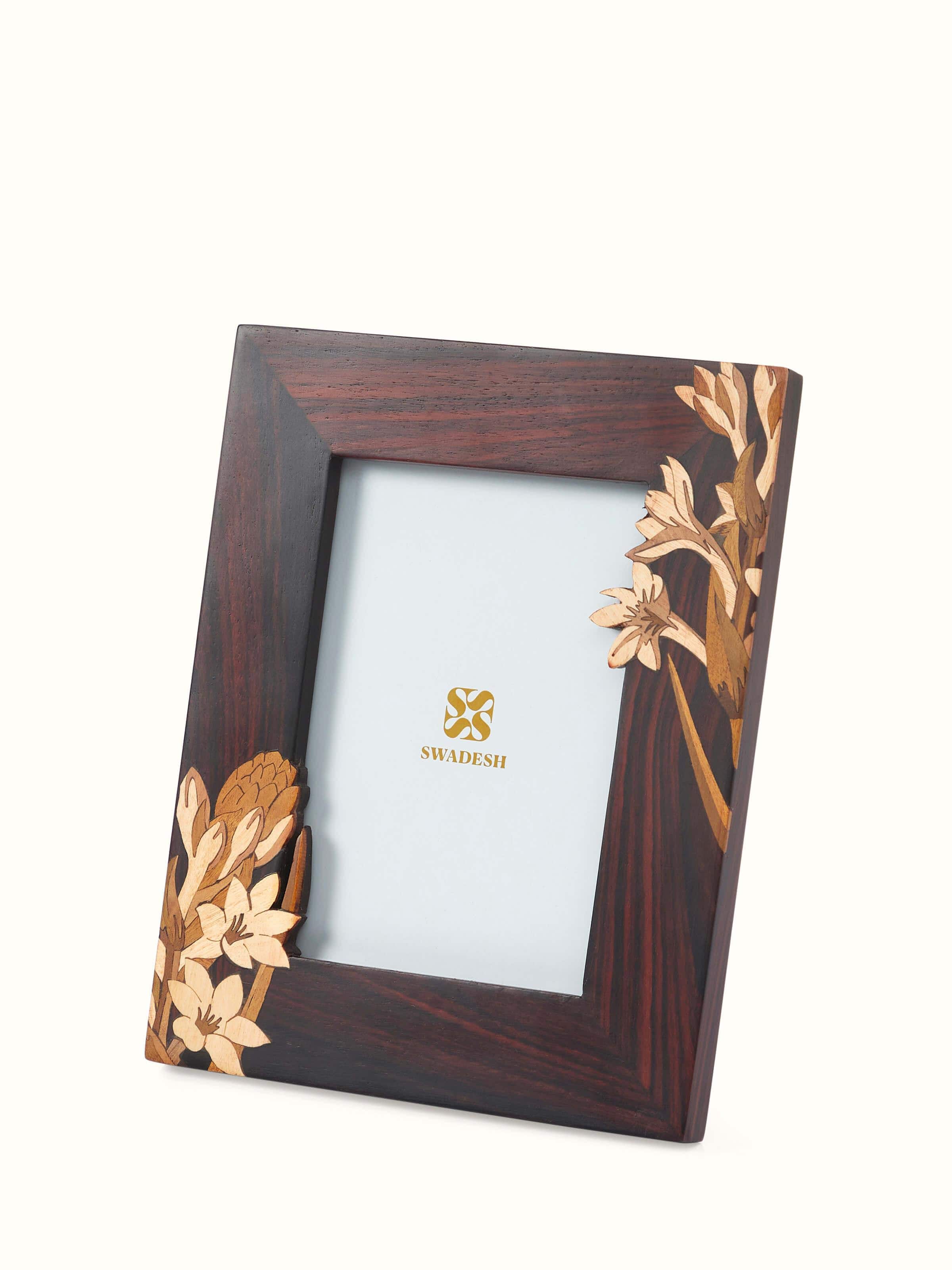 Mysore Rosewood Inlay Photo Frame