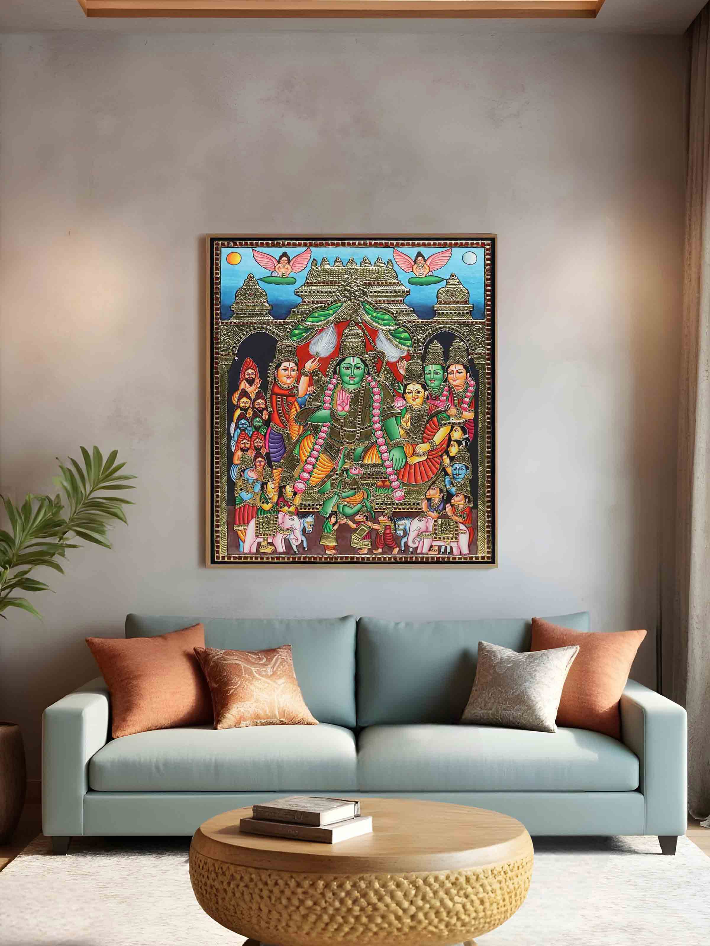 Sri Rama Pattabhishekam Thanjavur Painting
