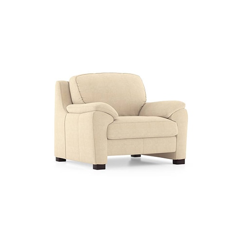 Farina Premium 1 Seater Fabric Sofa in Birch Beige Colour - Urban Ladder