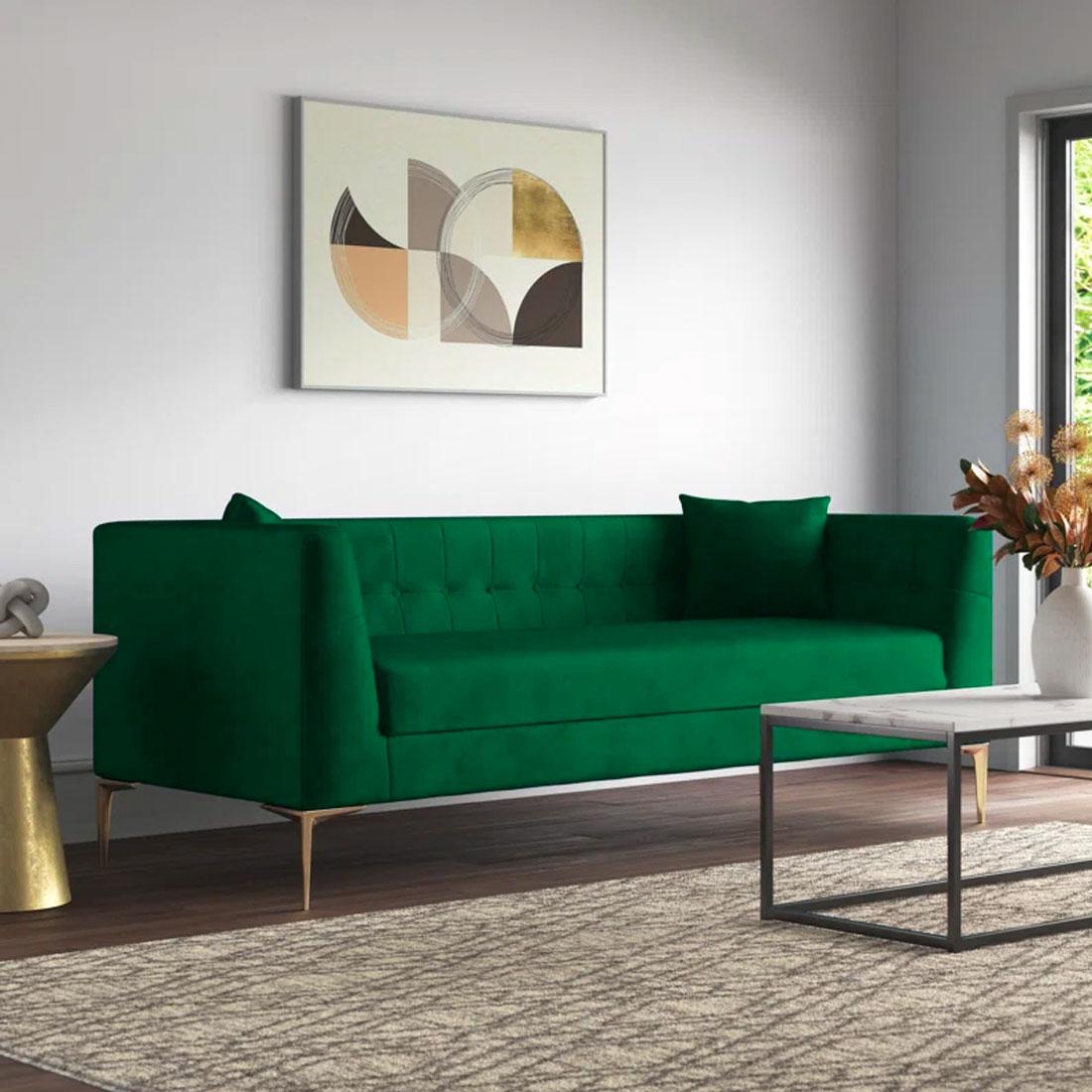 Alpha Fabric Sofa - Green