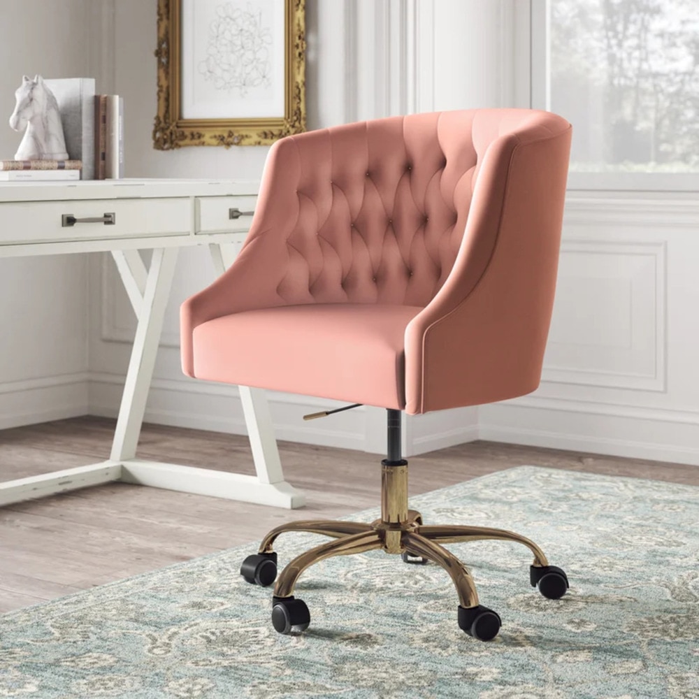 Clemence Task Chair - Pink - Doe Buck