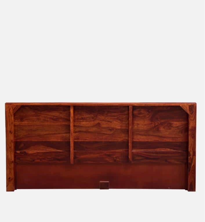Monaco Solid Wood King Box Storage Bed In Honey Oak Finish