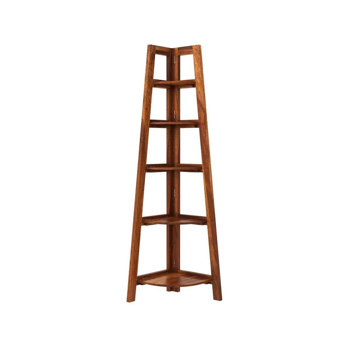 Kaka Solid Wood Bookshelf in Honey Oak Finish