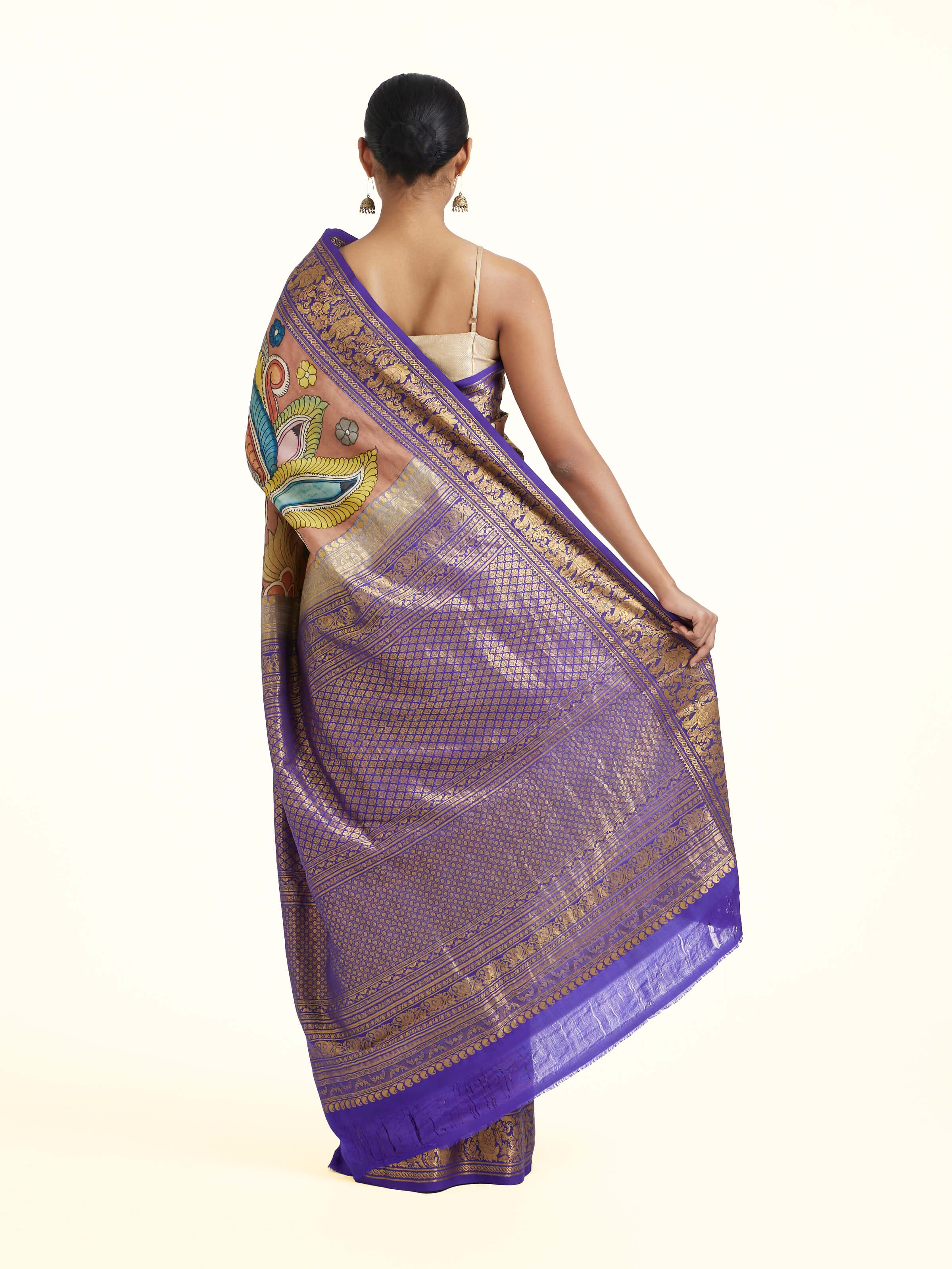 Kalamkari Kanchi Silk Saree