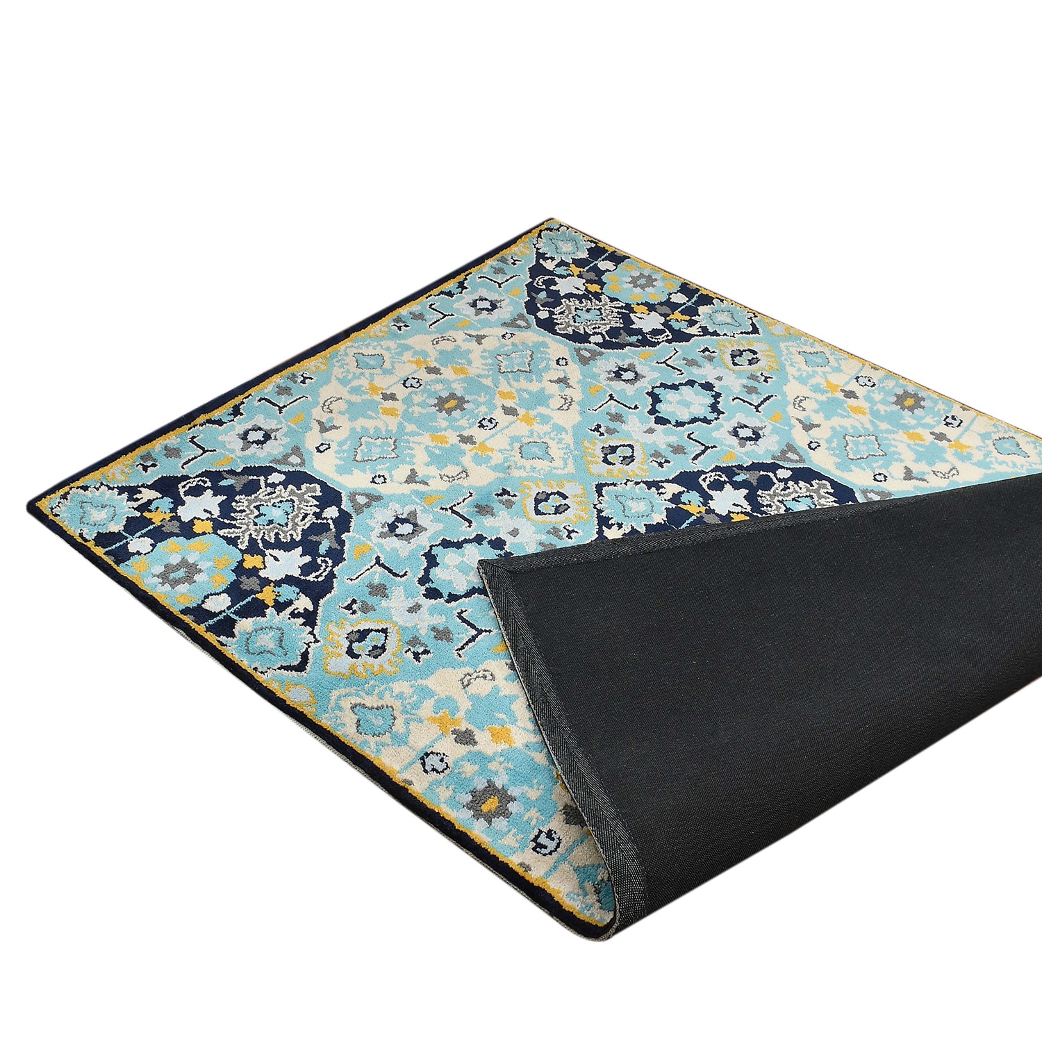 Multicolor Traditional Machine Made Polyester 6 X 9 Feet Carpet