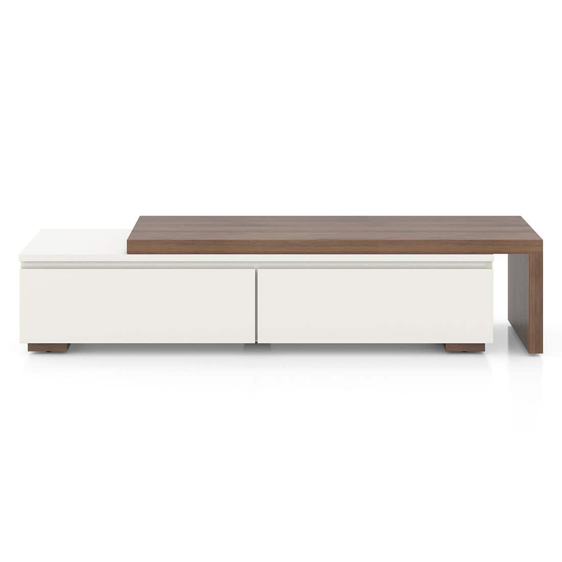 Bayern Engineered Wood 75 Inch TV Unit in Danish Walnut Finish