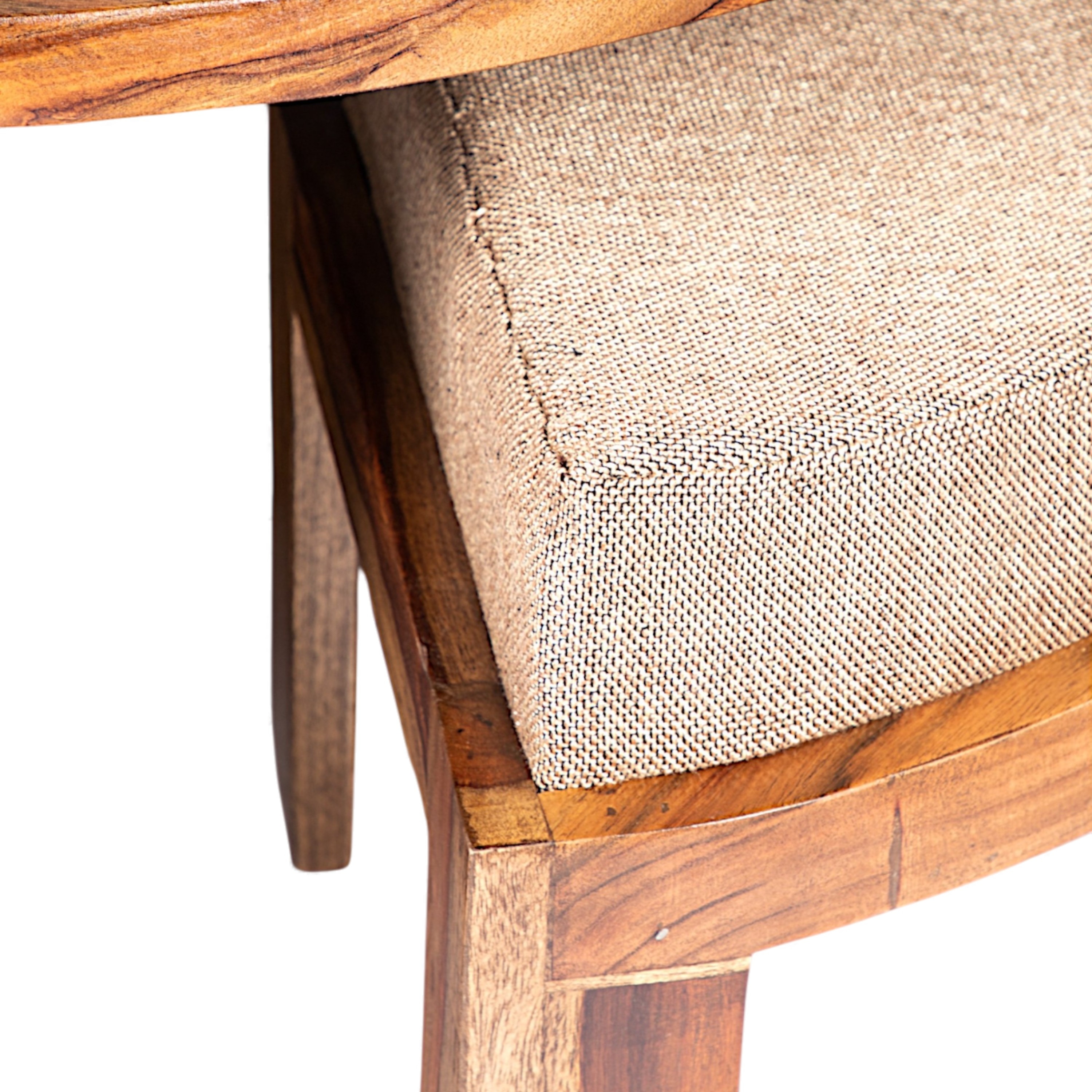 Nashville Sheesham Wood 4 Seater Coffee Table Set In Teak Finish