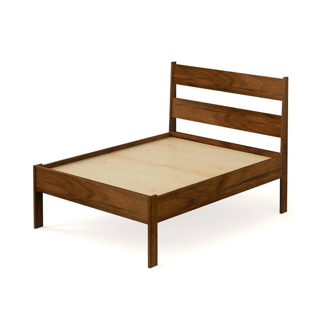 Roverb Engineered Wood King Size Non Storage Bed in Brown Maple Finish