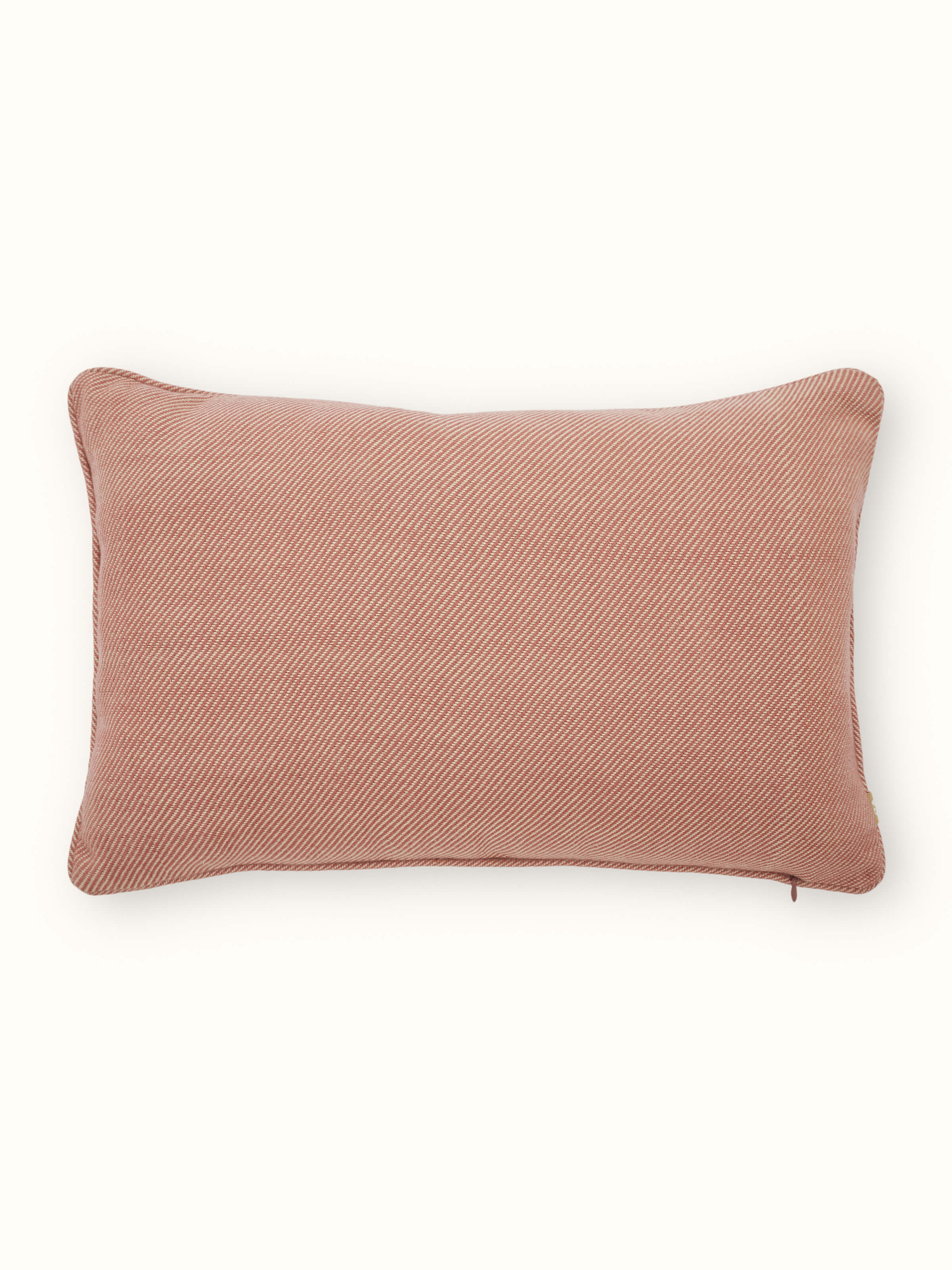 Godna Peach Triangle Buta Cotton Handwoven Pattu Cushion Cover