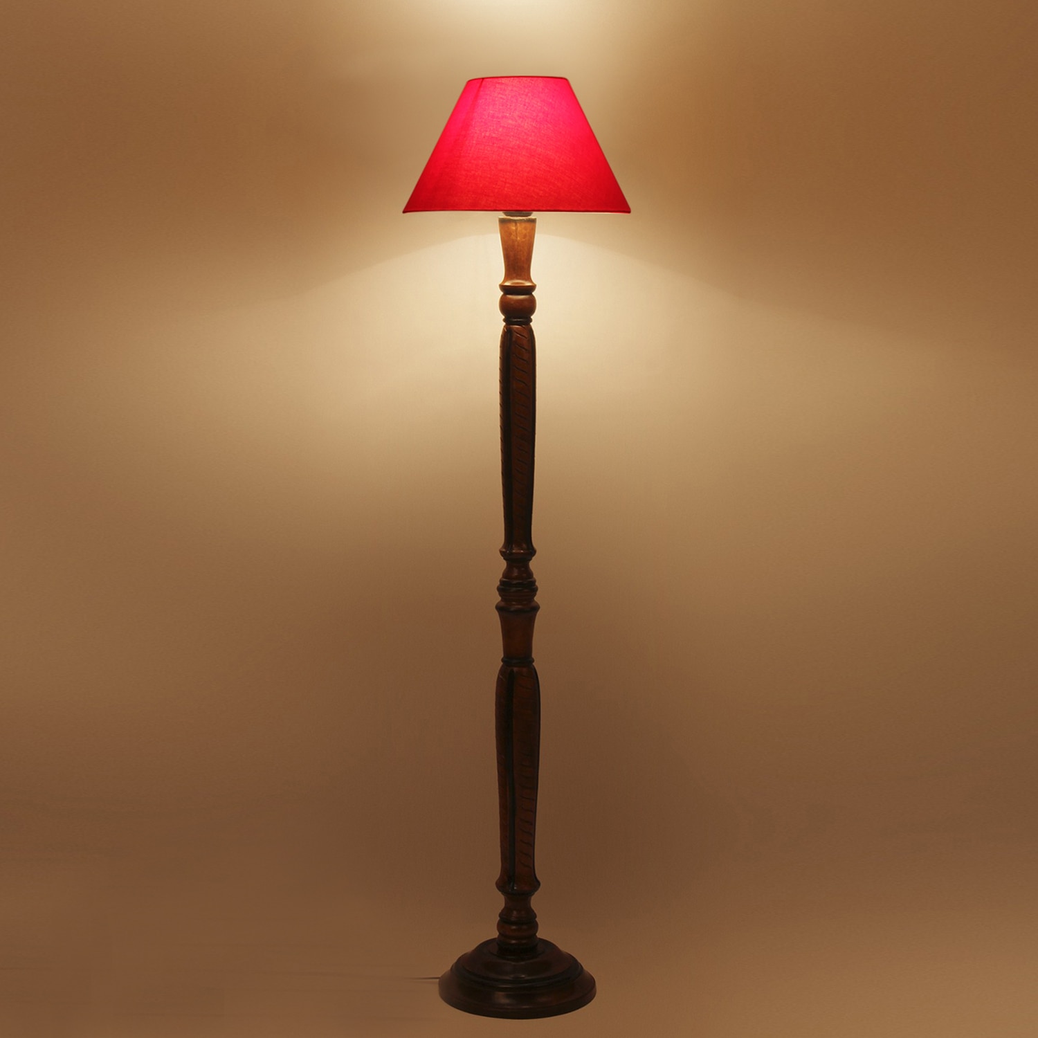 Devansh Wooden Floor Lamp