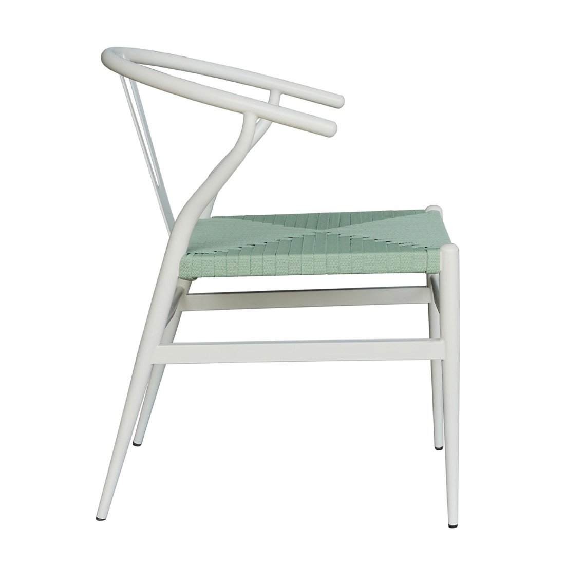 Sigma Wishbone Table Set with 1 Table and 2 Chairs in Ivory White