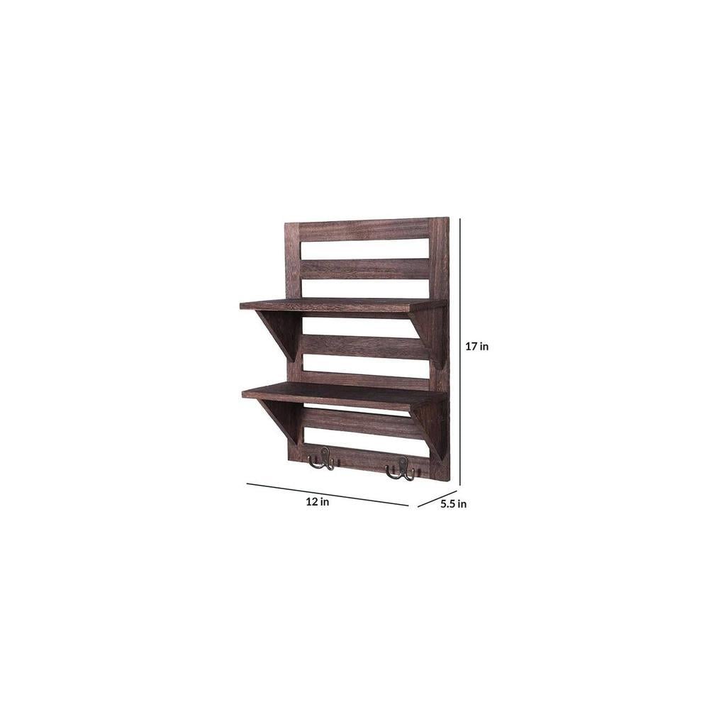 WOODENMOOD Rectangular Wall Rack