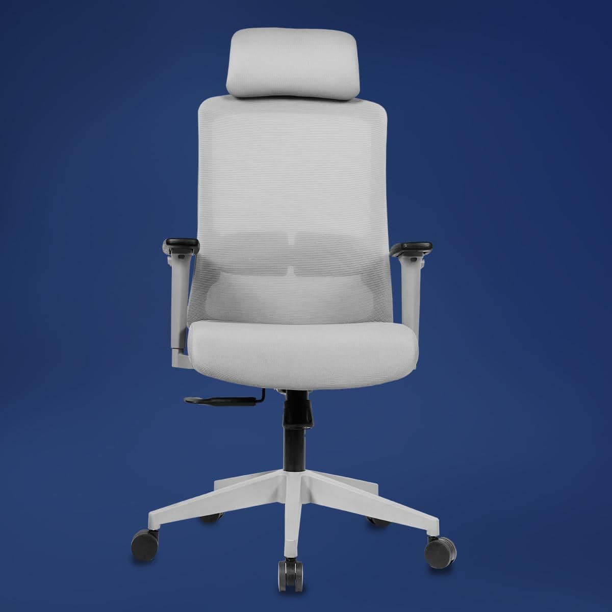 Eterna High Back Mesh Office Chair with Headrest in Grey Colour