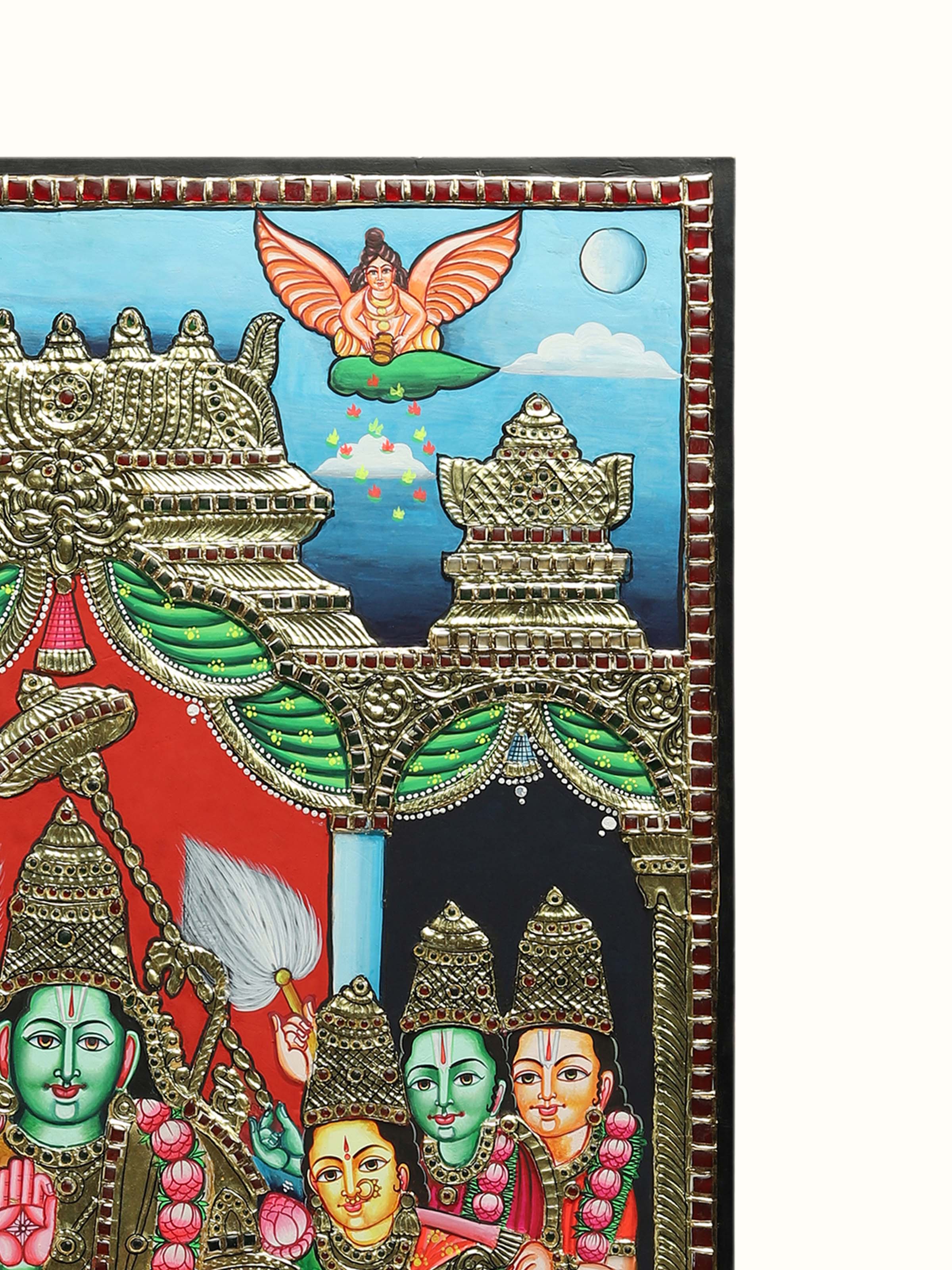 Sri Rama Pattabhishekam Thanjavur Painting