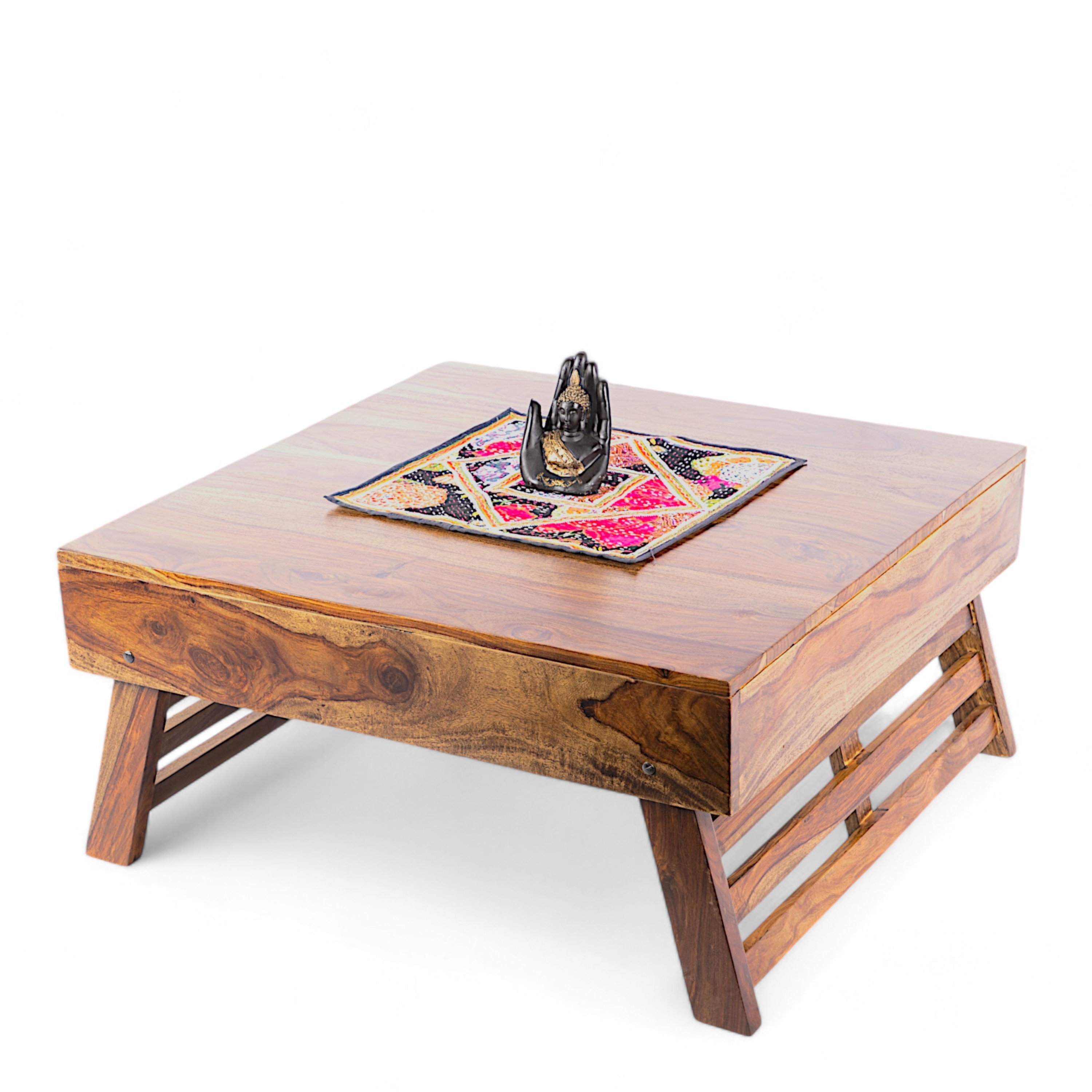Bradford Sheesham Wood Coffee Table In Teak Finish