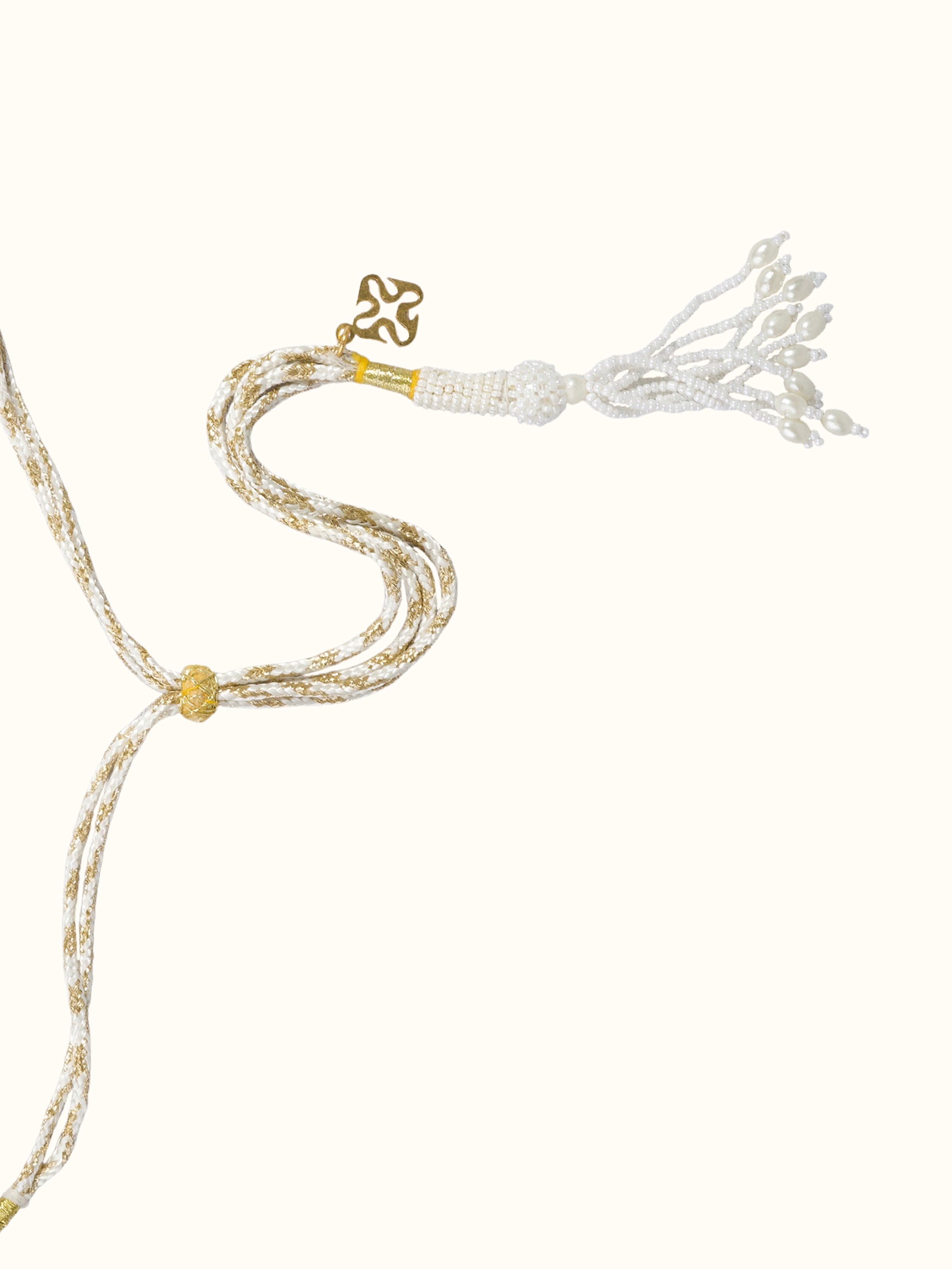 Detail of links and craftsmanship on silver smithing choker necklace