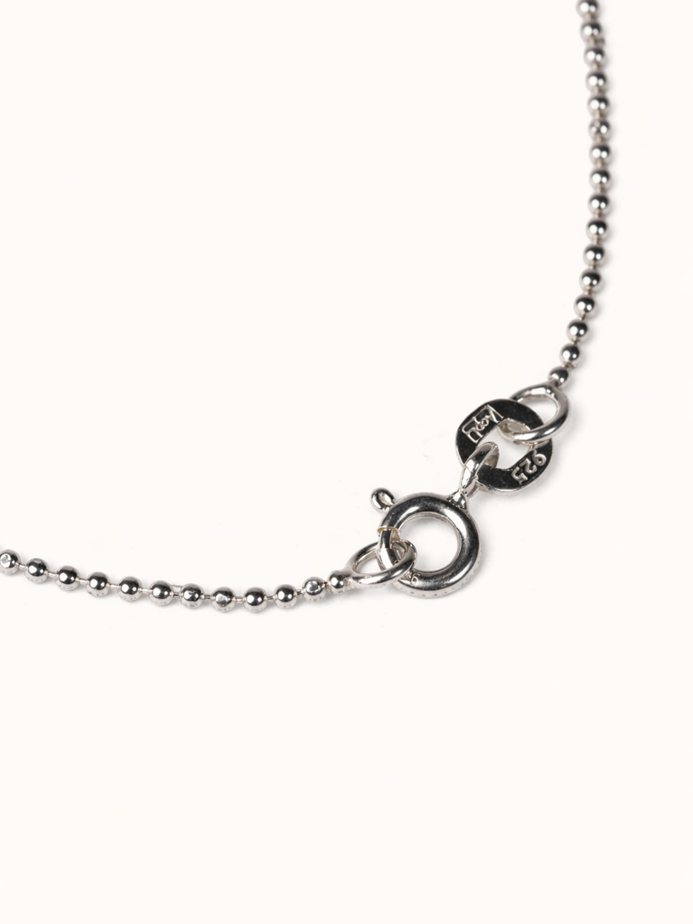 Top view of the Gemstone Panchmukhi Rudraksha & Pearl Silver Necklace