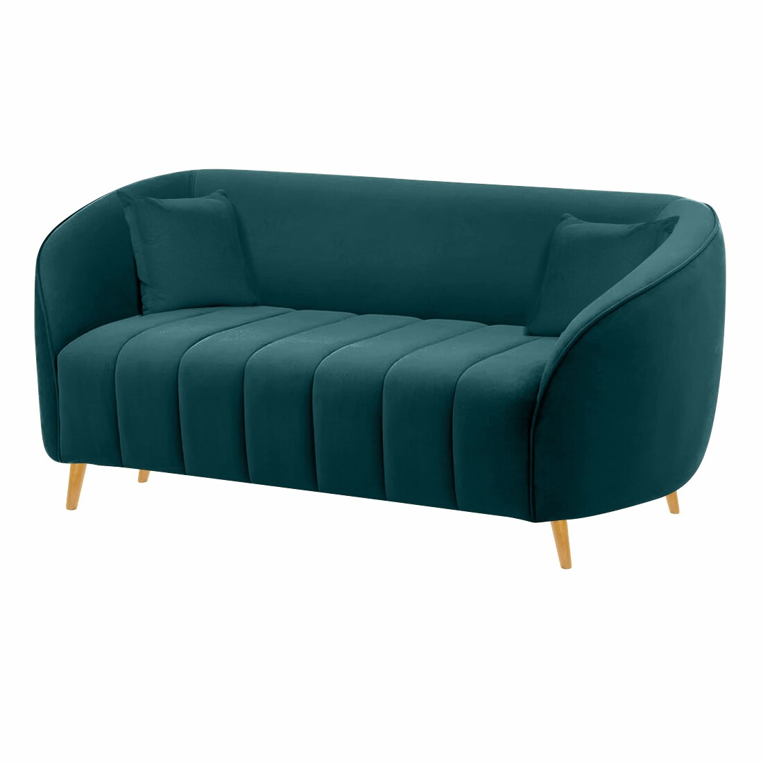 Nero Velvet 2 Seater Sofa in T Blue Colour