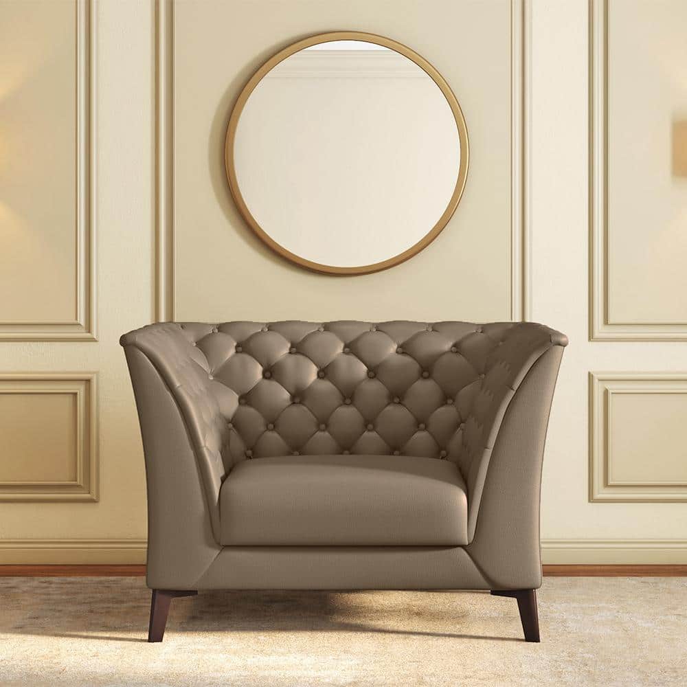 Weston 1 Seater Premium Italian Leather Sofa In Dark Truffle