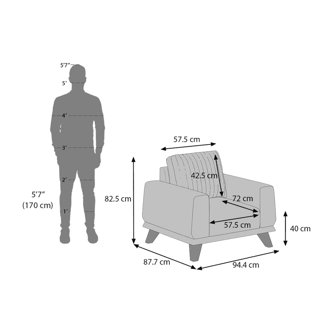 Granada Sofa Set (Colour : Pebble Grey , Seater : 3+1+1)