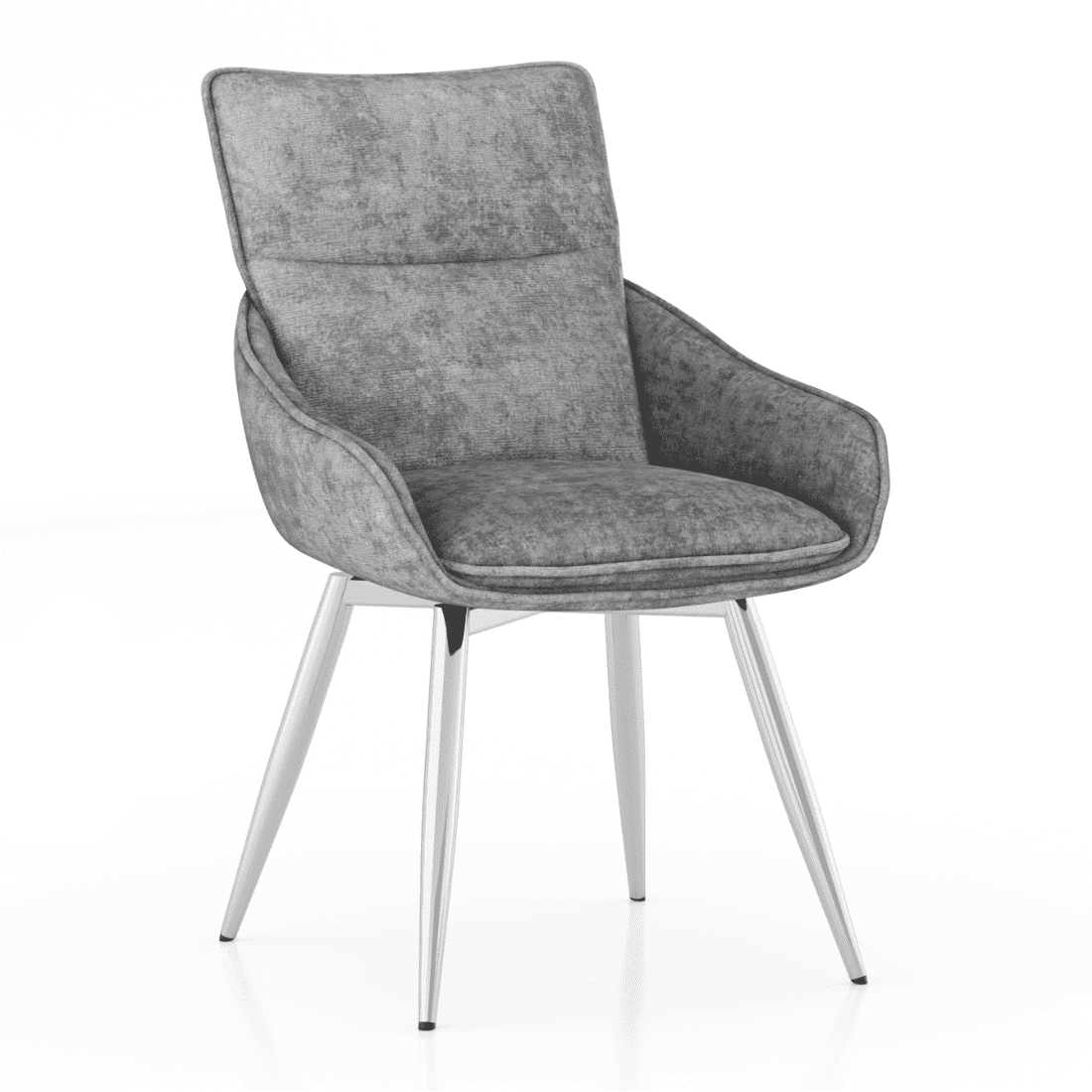 Megan Swivel Dining Chair In Grey Colour