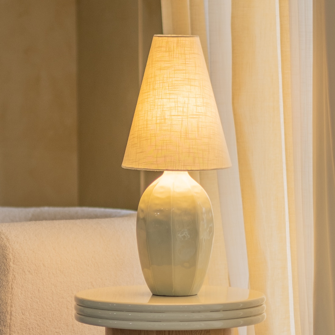 Taoza Sage Handcrafted Green Table Lamp - Orange Tree