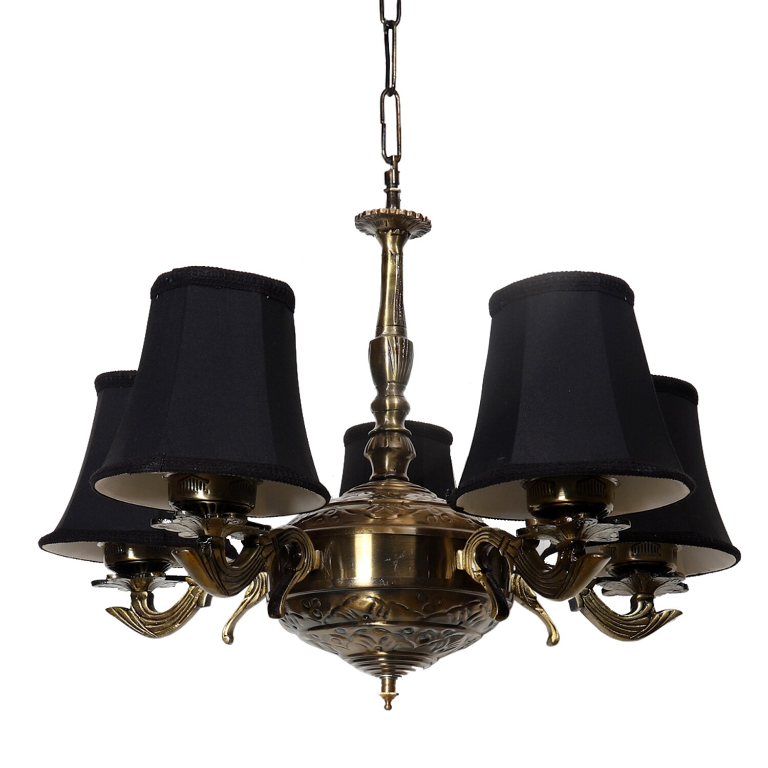 Devansh Gold Wall Mounted Lamp With Black Cotton Shade