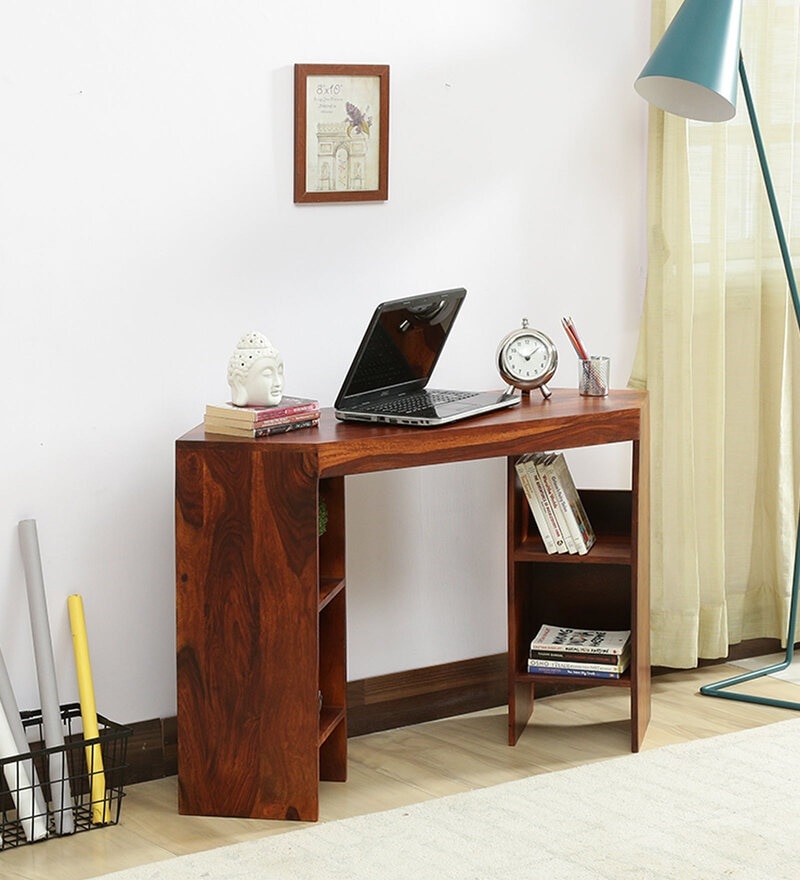 Any Sheesham Wood  Study Table In Honey Oak  Finish - Woodenmood