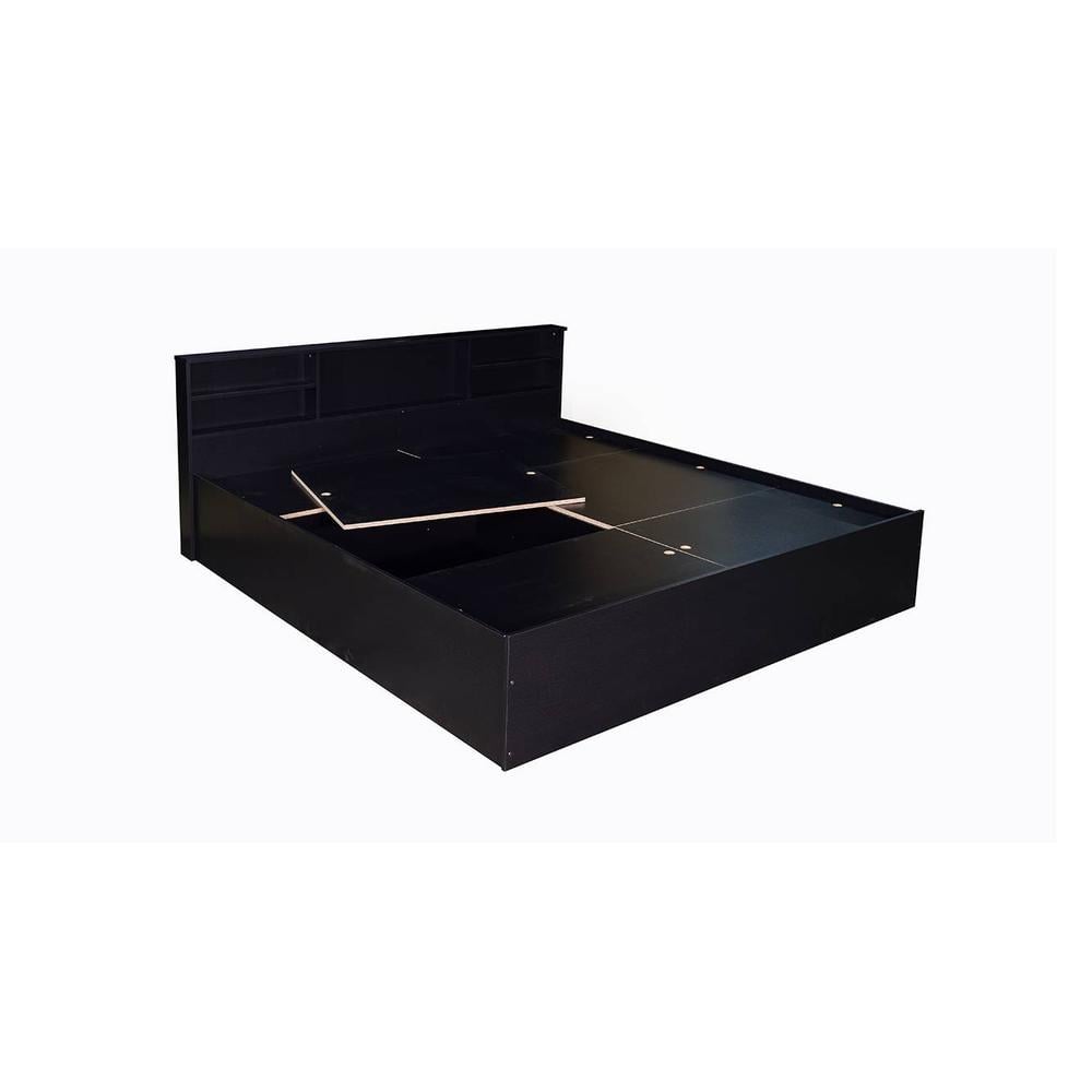 Pheme Engineered Wood Queen Size Drawer Storage Bed In Laminate Finish
