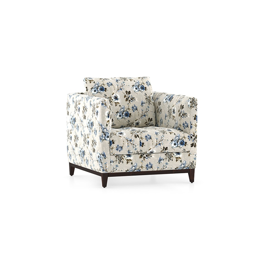 Florence Luxe 1 Seater Fabric Sofa in Adrian Velvet Colour - Urban Ladder
