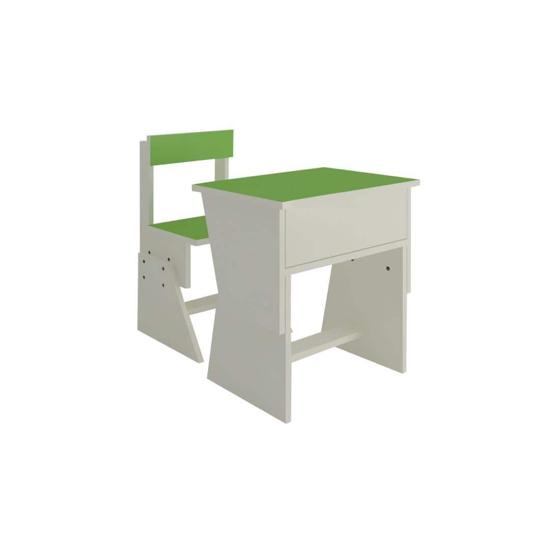 Utopia Extendable Toddler Study Desk and Chair Set in Verdant Green Colour
