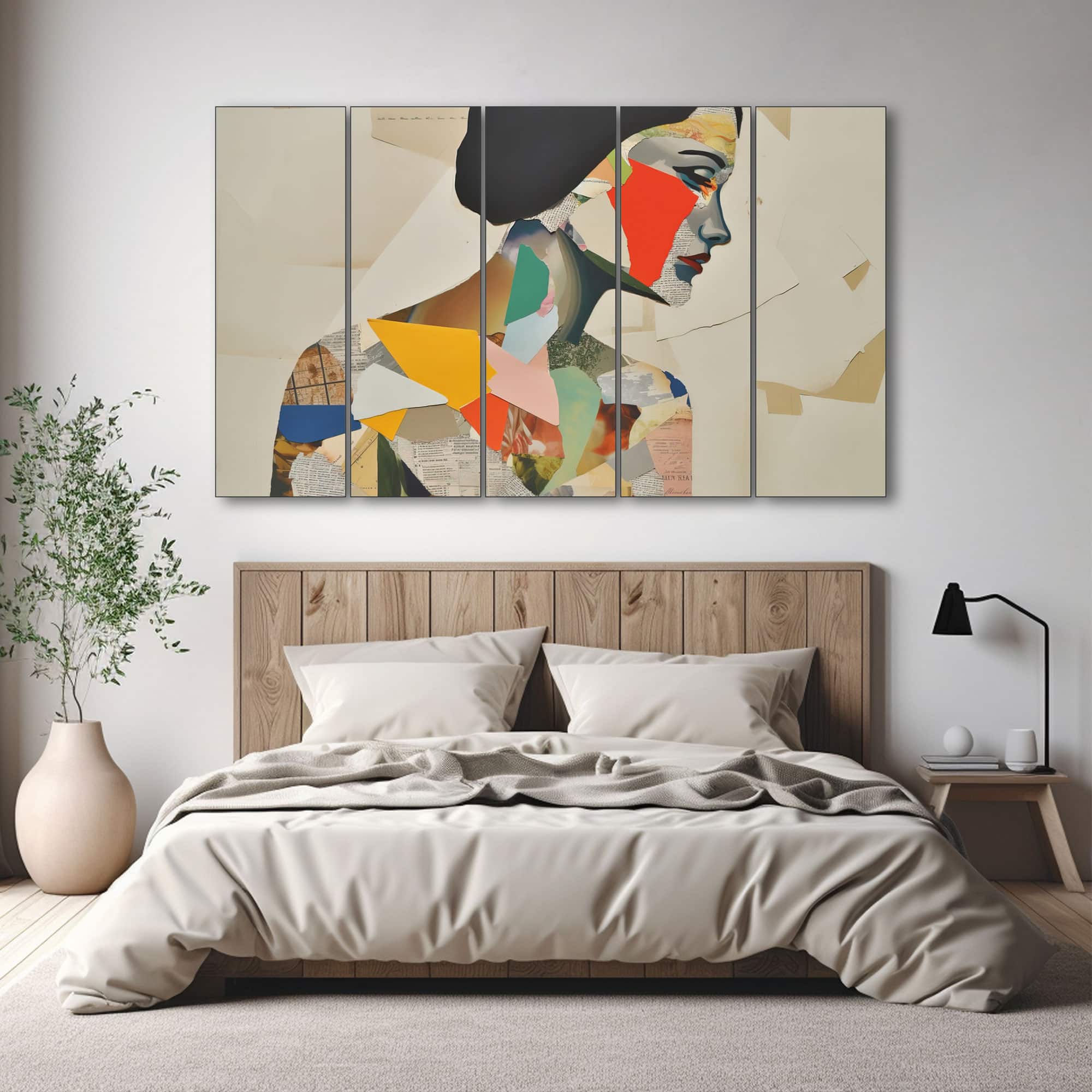 The Castle Decor Women Abstract Wall Painting Wooden Framed Digital Painting 27x48 Inch (Style 6) - The Castle Decor