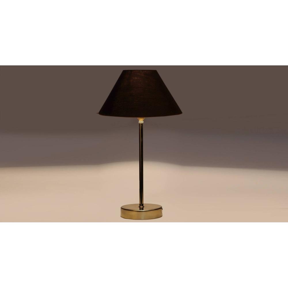 Black cotton with Metal Gold Table Lamp