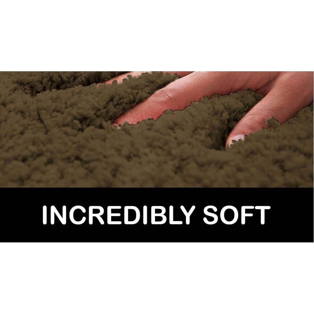 Aniyah Brown Solid Natural Fiber 30x18 inches Anti-Skid Bath Mat