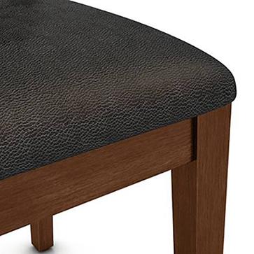 Cabalo Solid Wood Dining Chair Set Of 2 In Dark Walnut Finish
