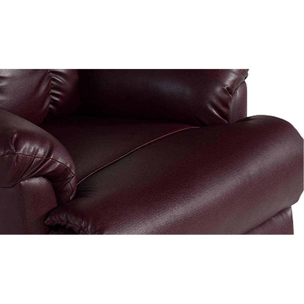 369 Leatherette One Seater Manual Recliner in Burgundy Colour