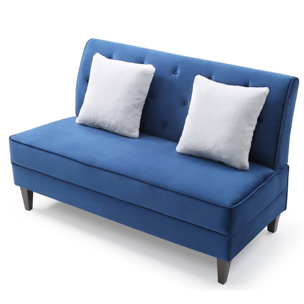 Seltos Fabric Sofa - Navy Blue