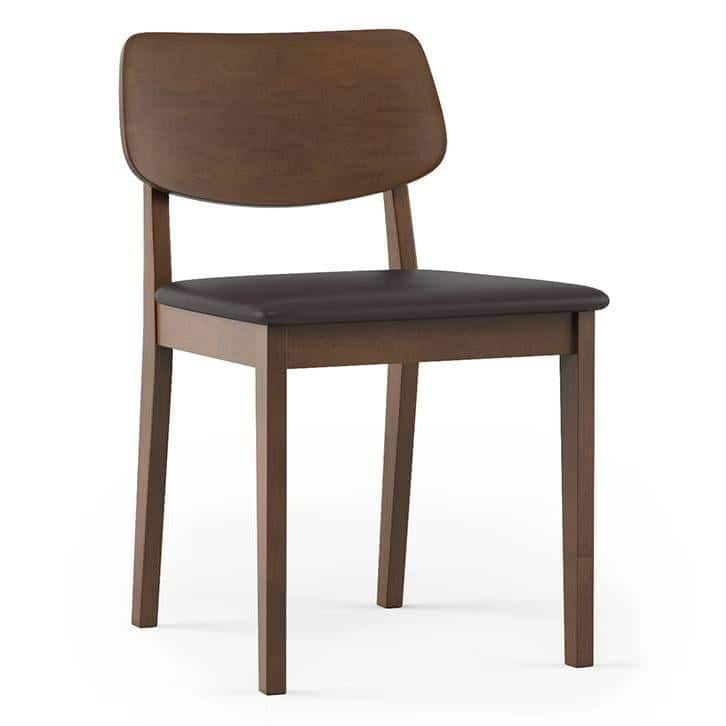 Matteo 6 Seater Dining Table Finish - Dark Walnut with of 6 lawson dinig chairs