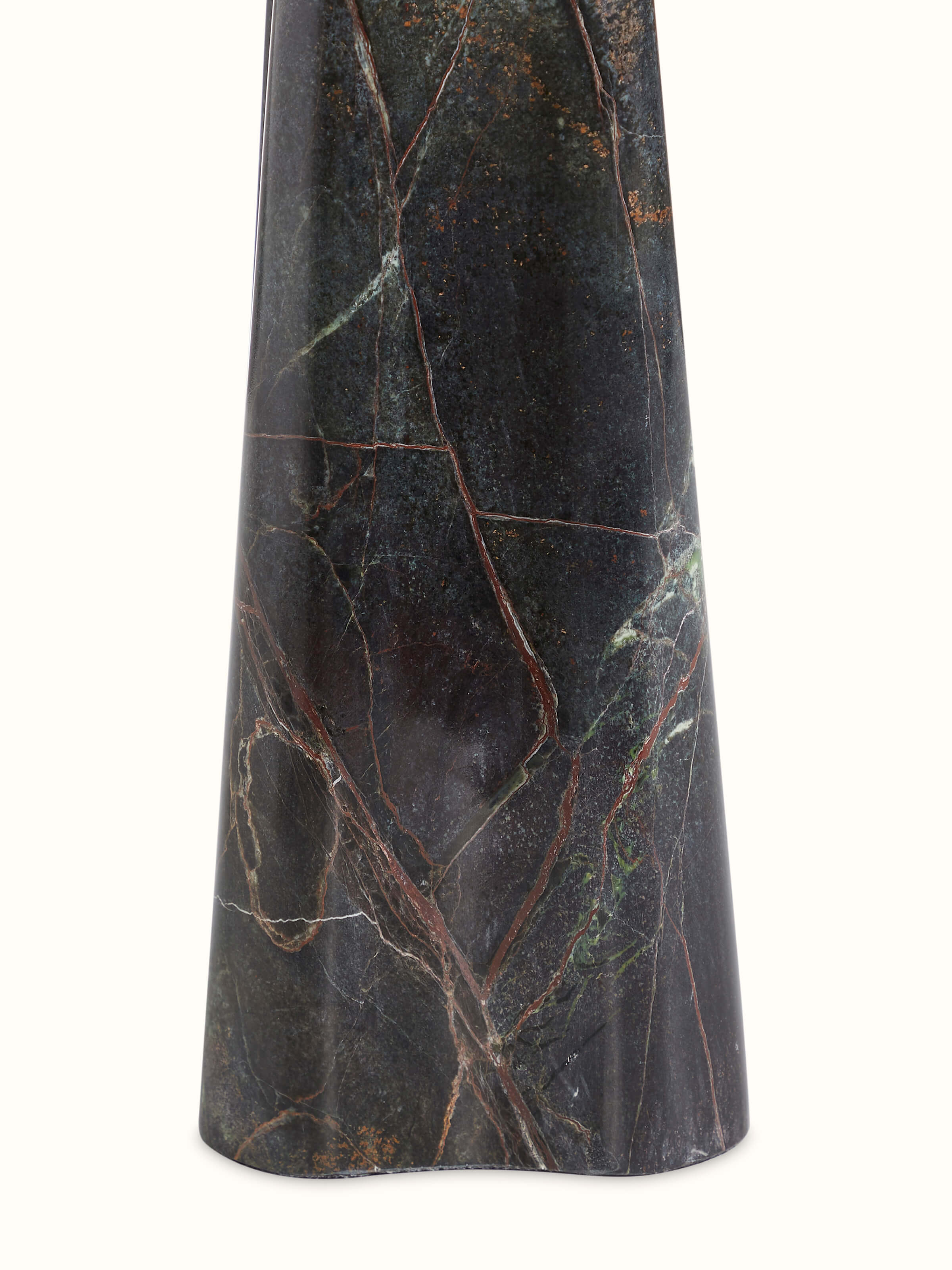 Detail shot of Marble Stone Carving Brass Finish End & Side Table