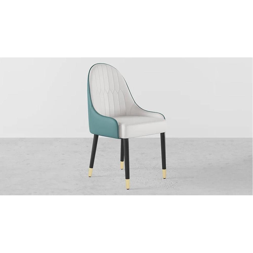 Lili Accent Chair in Cream & Blue Colour