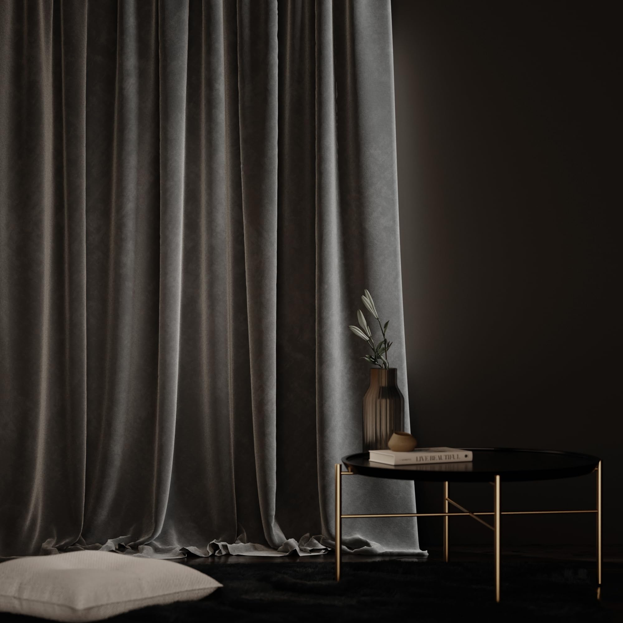 Stoa Paris Velvet Curtains for Window, Premium Dim-Out Curtain for Pack of 1, Date Night - Midnight Muse - Stoa Paris