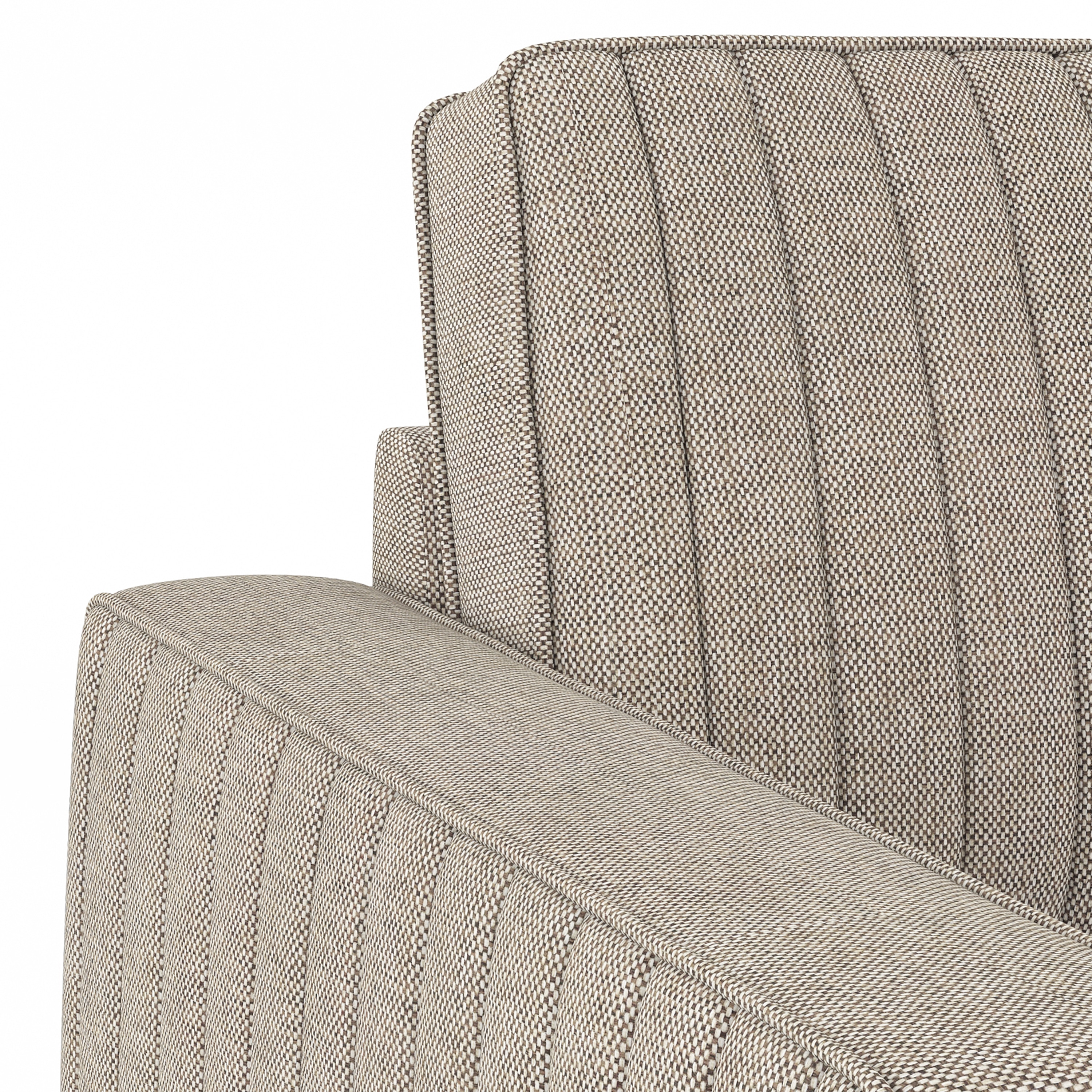 Apollo Neo 1 Seater Fabric Sofa in Mist Brown Colour (Back Height : Regular, Cushion Type : Hard)