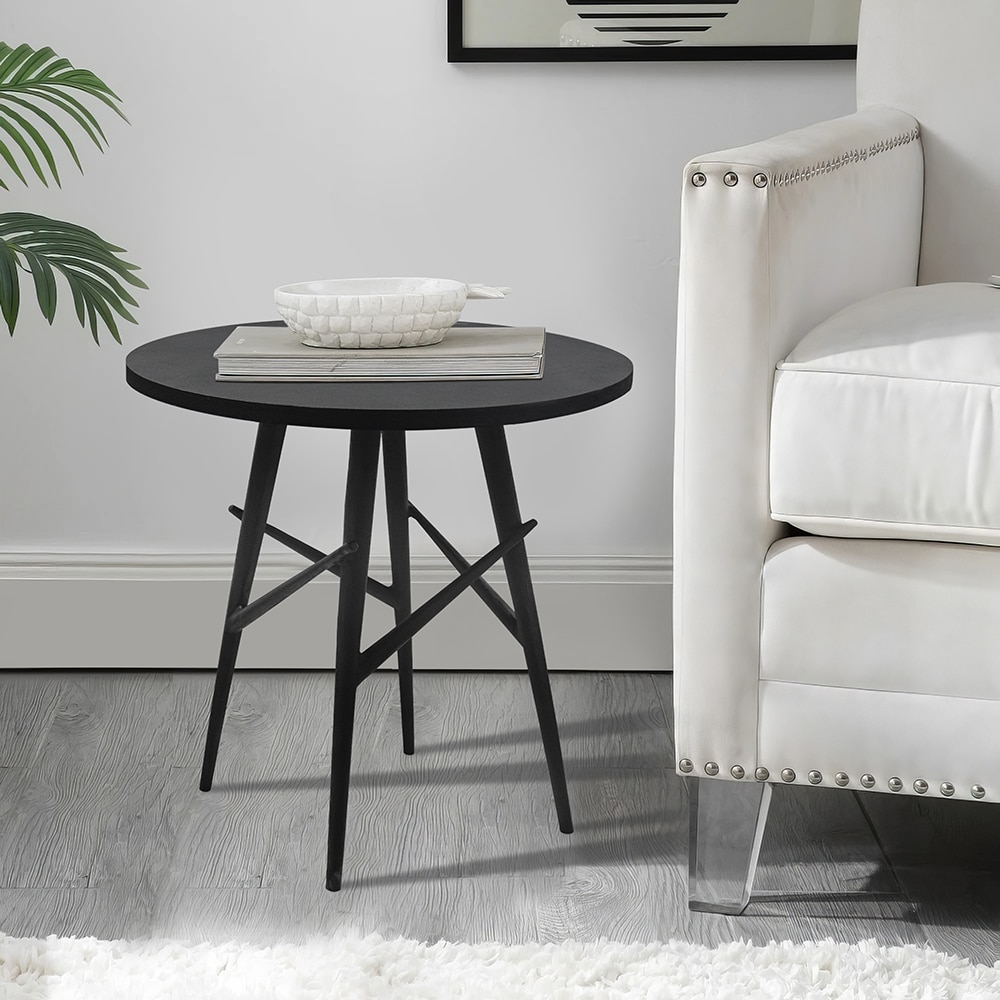 Metalsmith Circular Aluminium Side Table – Black Finish
